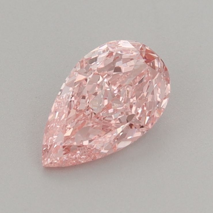 Pear Fancy Vivid Pink Lab-grown Diamond 0.67ct VVS2 loose diamond