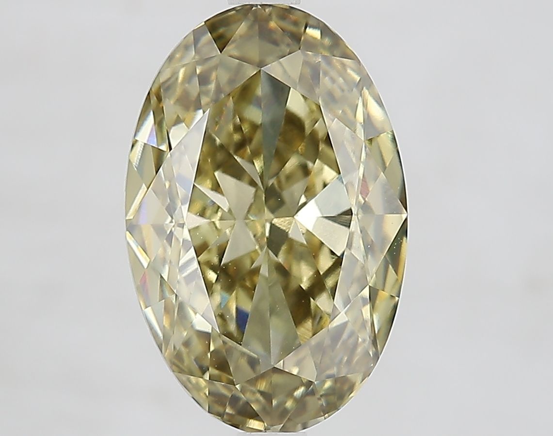 Oval Fancy Yellow Lab-grown Diamond 5.1ct VVS2 loose diamond