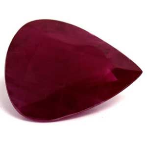 Pear Red Ruby 3.26ct loose gemstone