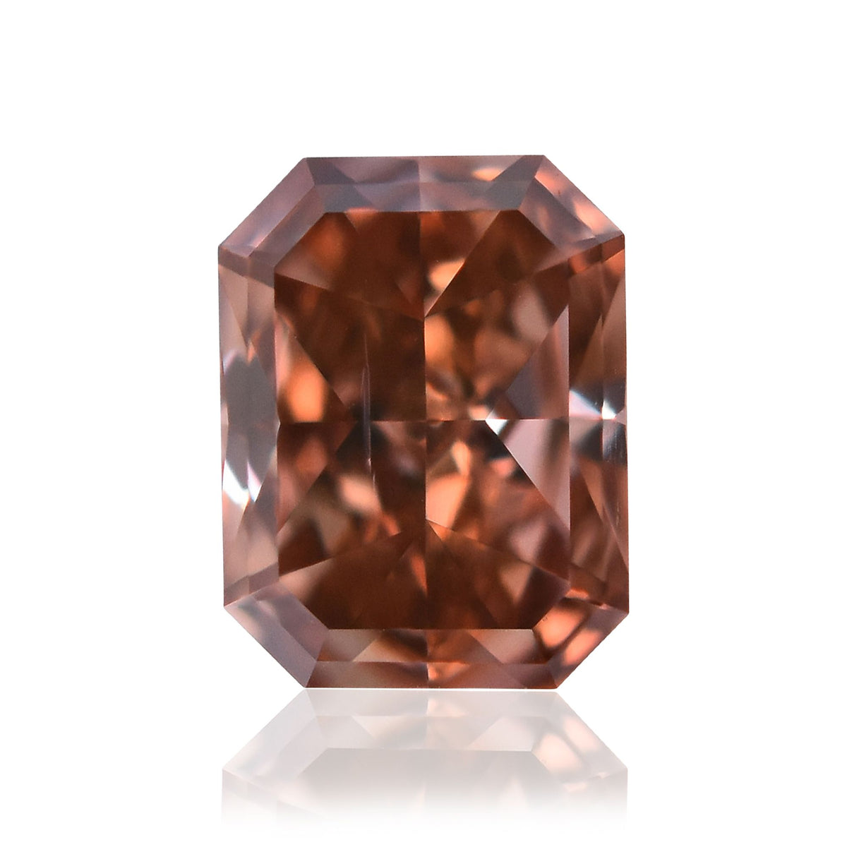Radiant Fancy Deep Orangey Pink Natural Diamond 0.3ct SI1 loose diamond