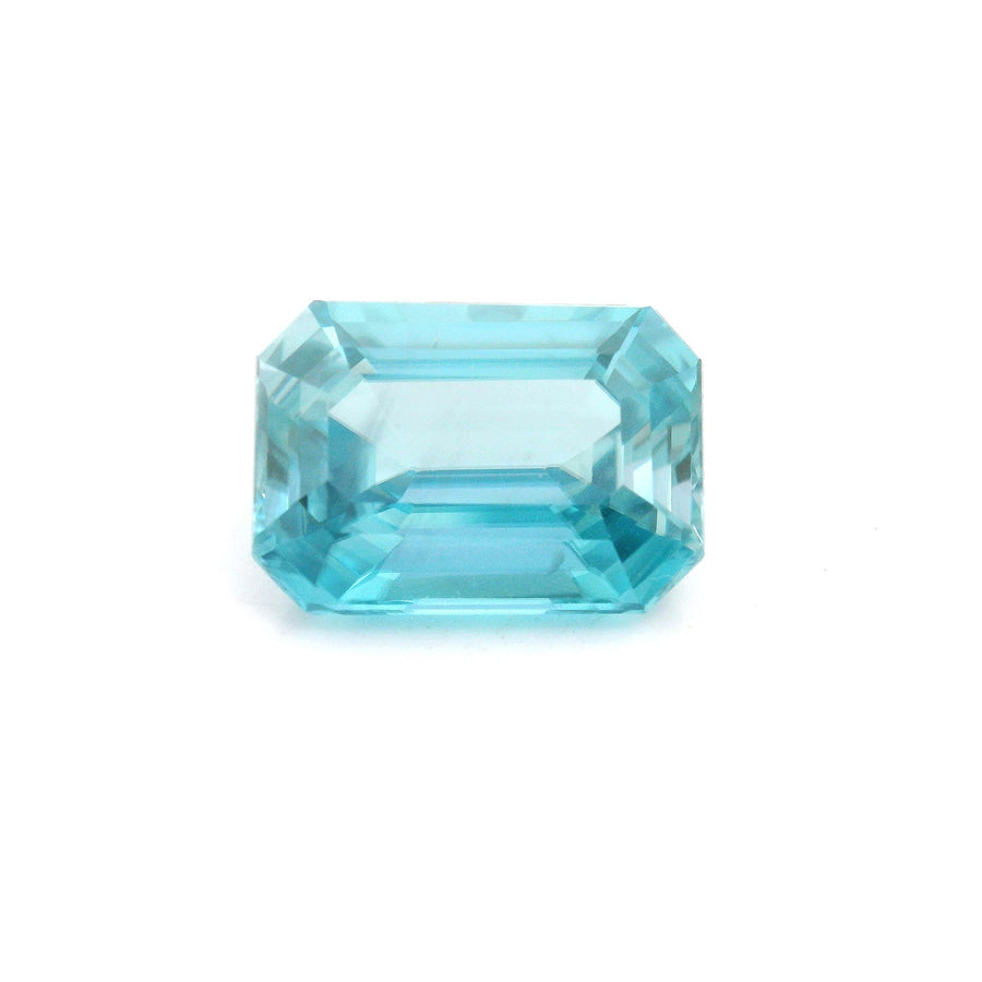 Octagonal Blue Zircon 5.46ct loose gemstone