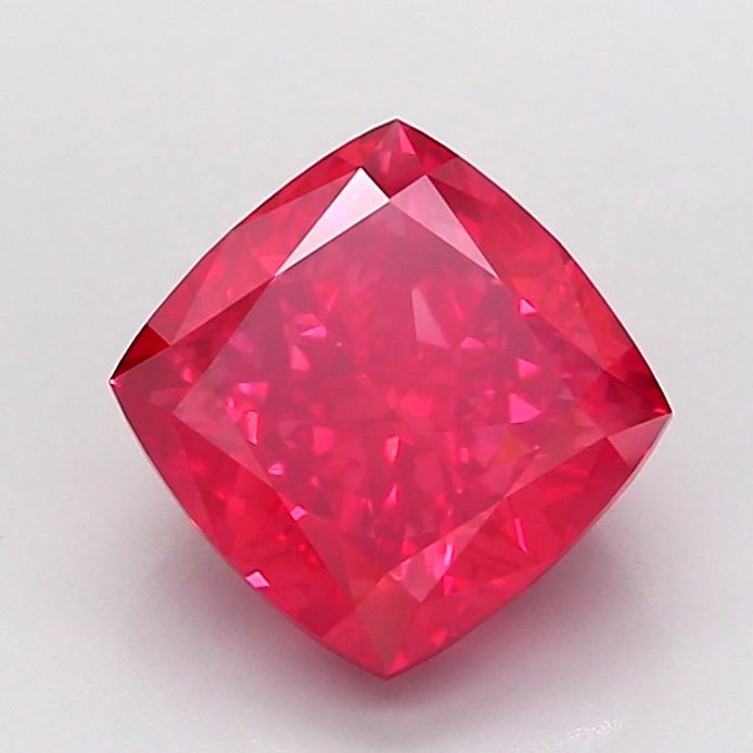 Cushion Fancy Vivid Red Lab-grown Diamond 3.02ct VS2 loose diamond