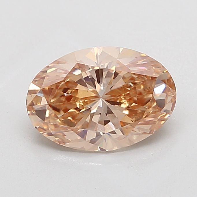 Oval Champagne Lab-grown Diamond 3.24ct VS1 loose diamond