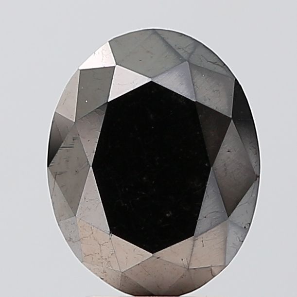 Oval Black Natural Diamond 3.32ct VVS2 loose diamond
