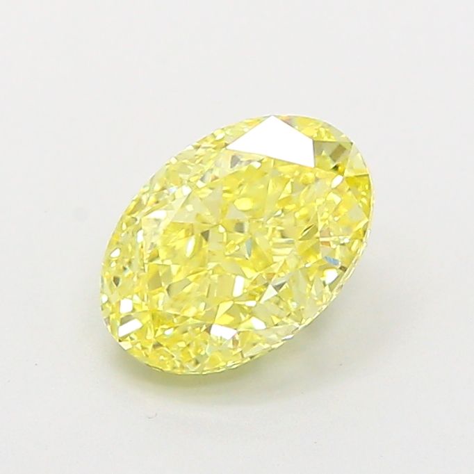 Oval Fancy Intense Yellow Lab-grown Diamond 1.27ct VS1 loose diamond