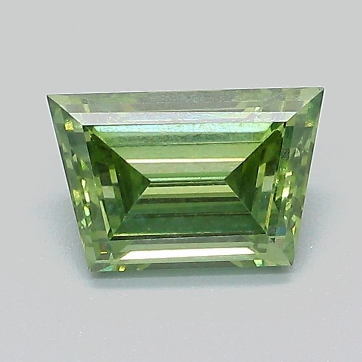Trapezoid Fancy Vivid Green Lab-grown Diamond 1.09ct VVS2 loose diamond