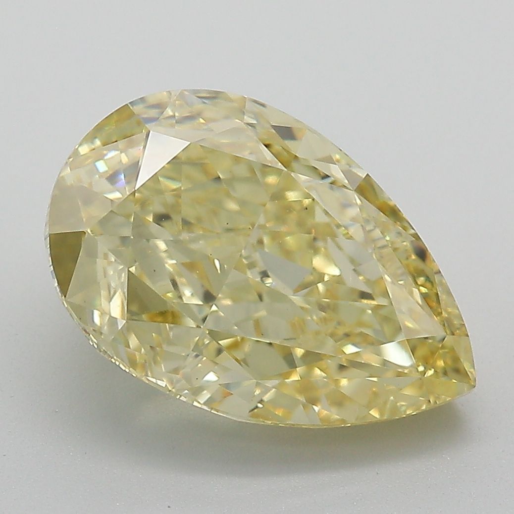 Pear Fancy Vivid Yellow Lab-grown Diamond 4.92ct VS1 loose diamond
