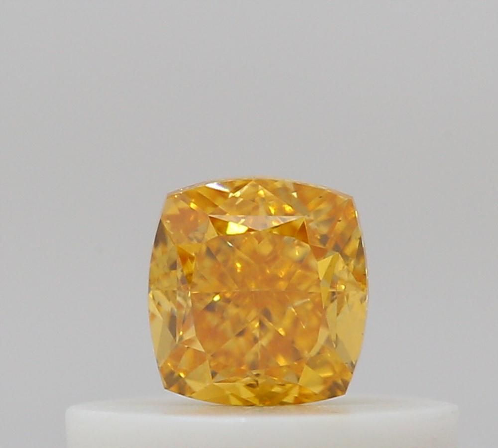 Cushion Fancy Vivid Yellow Orange Natural Diamond 0.27ct SI1 loose diamond