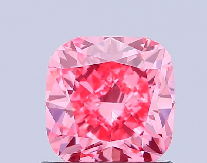 Cushion Fancy Vivid Pink Lab-grown Diamond 1.02ct VVS2 loose diamond