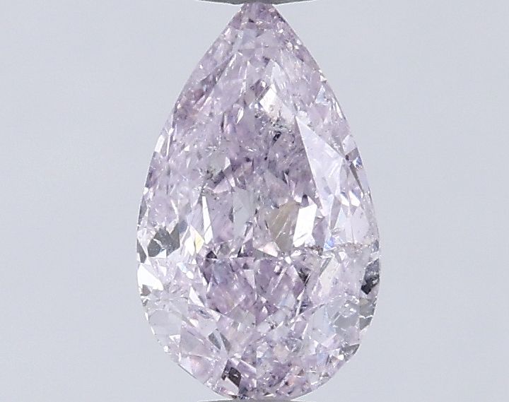 Pear Fancy Pink Purple Natural Diamond 0.53ct I2 loose diamond