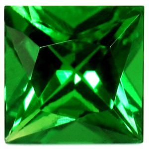 Square Green Garnet 0.6ct loose gemstone