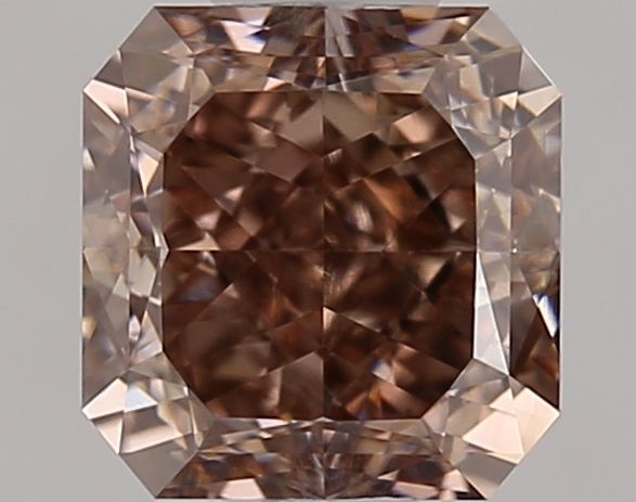 Square Radiant Fancy Dark Orangey Brown Natural Diamond 1.06ct VS2 loose diamond