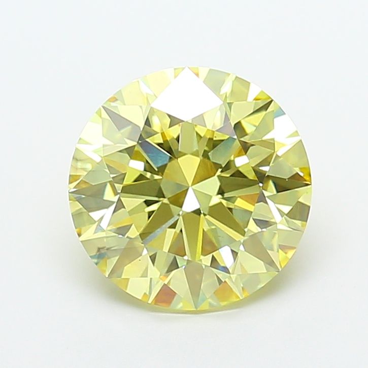 Round Fancy Intense Yellow Lab-grown Diamond 4.08ct VS2 loose diamond