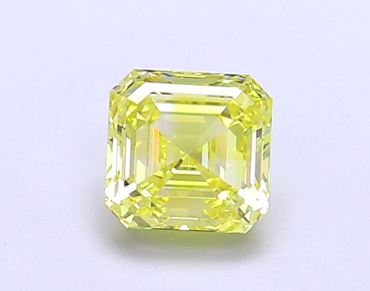 Square Emerald Fancy Intense Yellow Lab-grown Diamond 1.02ct VVS2 loose diamond