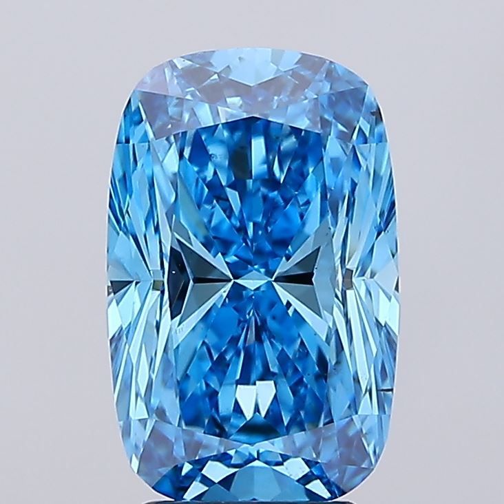 Cushion Fancy Vivid Blue Lab-grown Diamond 3.51ct SI1 loose diamond