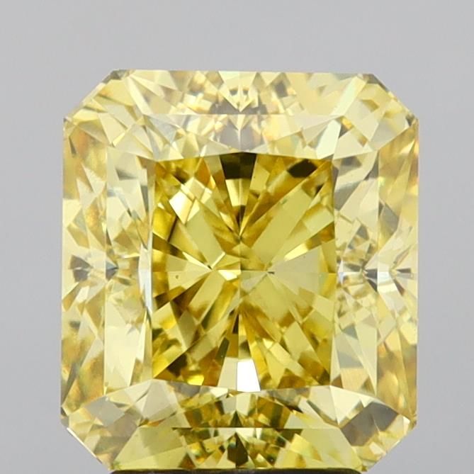 Radiant Fancy Intense Yellow Lab-grown Diamond 4.03ct VS2 loose diamond