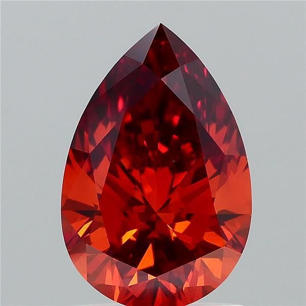 Pear Fancy Intense Brownish Orange Lab-grown Diamond 1.5ct VVS2 loose diamond