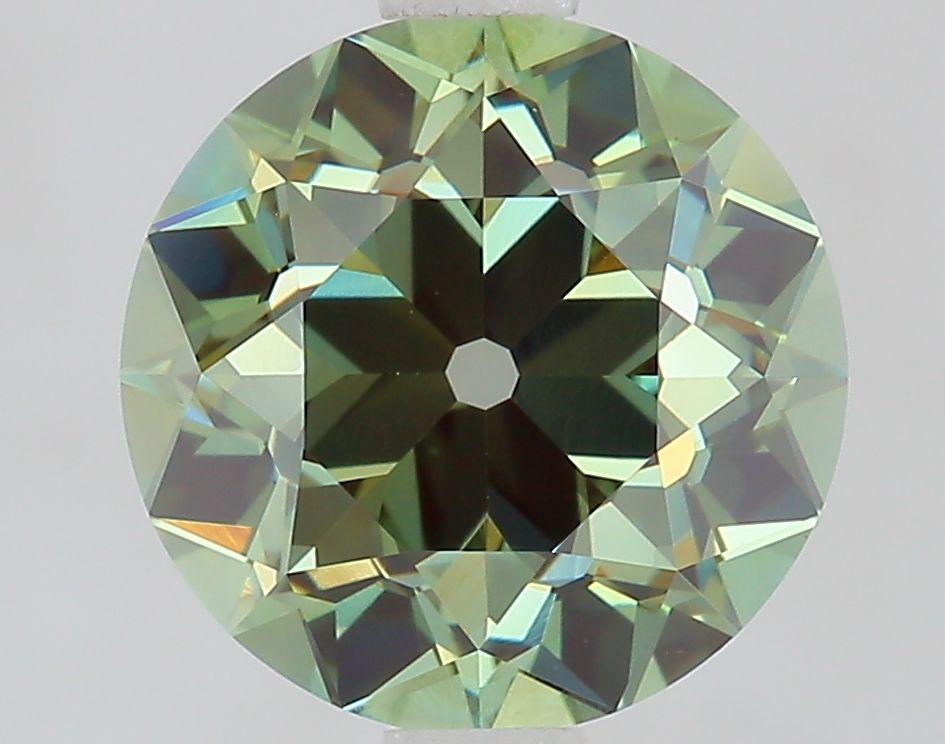 European Cut Fancy Vivid Green Lab-grown Diamond 2.1ct VVS2 loose diamond