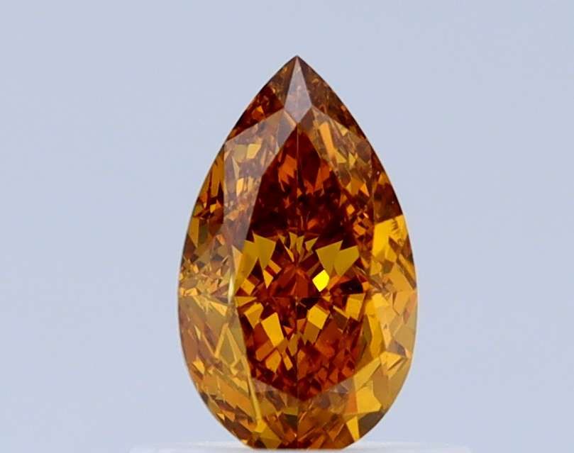 Pear Fancy Deep Brownish Yellowish Orange Natural Diamond 0.65ct SI1 loose diamond