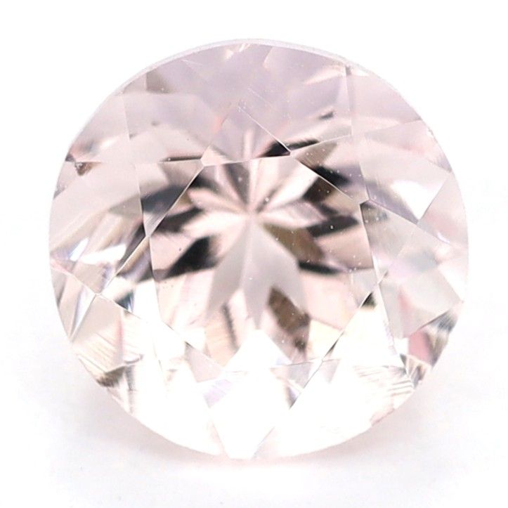 Round Pink Morganite 0.89ct loose gemstone