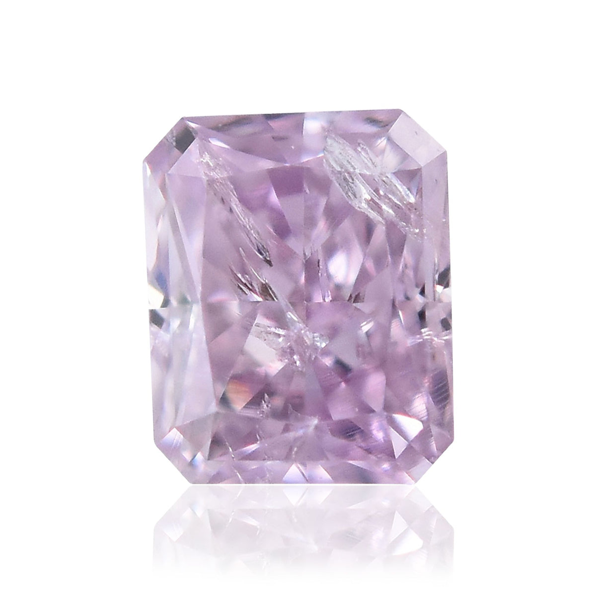 Radiant Fancy Pink Purple Natural Diamond 0.19ct I2 loose diamond