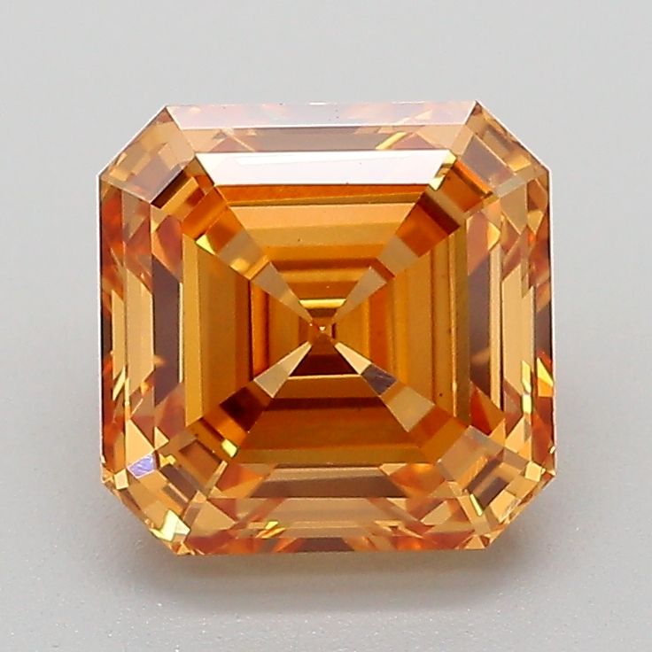 Asscher Fancy Light Yellowish Brown Lab-grown Diamond 2.09ct VS1 loose diamond