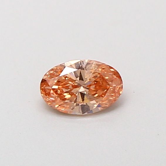 Oval Fancy Vivid Orange Lab-grown Diamond 0.17ct VVS2 loose diamond