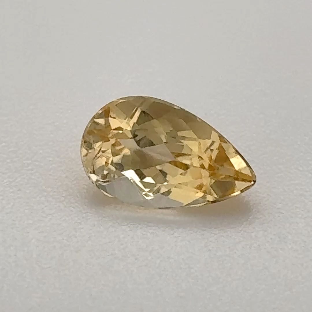 Pear Yellow Topaz 0.81ct loose gemstone