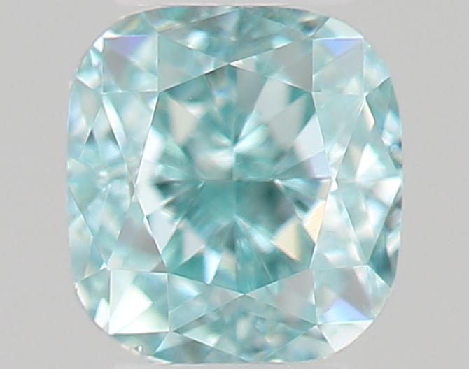 Cushion Fancy Intense Blue Green Natural Diamond 0.14ct SI1 loose diamond
