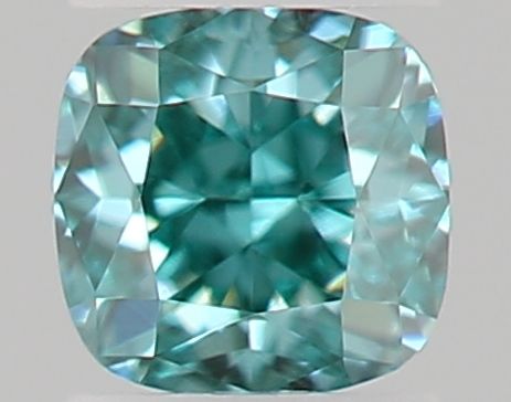 Cushion Fancy Vivid Blueish Green Natural Diamond 0.05ct loose diamond