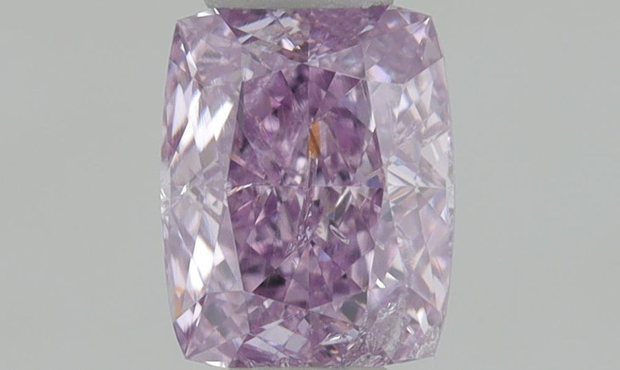 Cushion Fancy Intense Pink Purple Natural Diamond 0.31ct I2 loose diamond