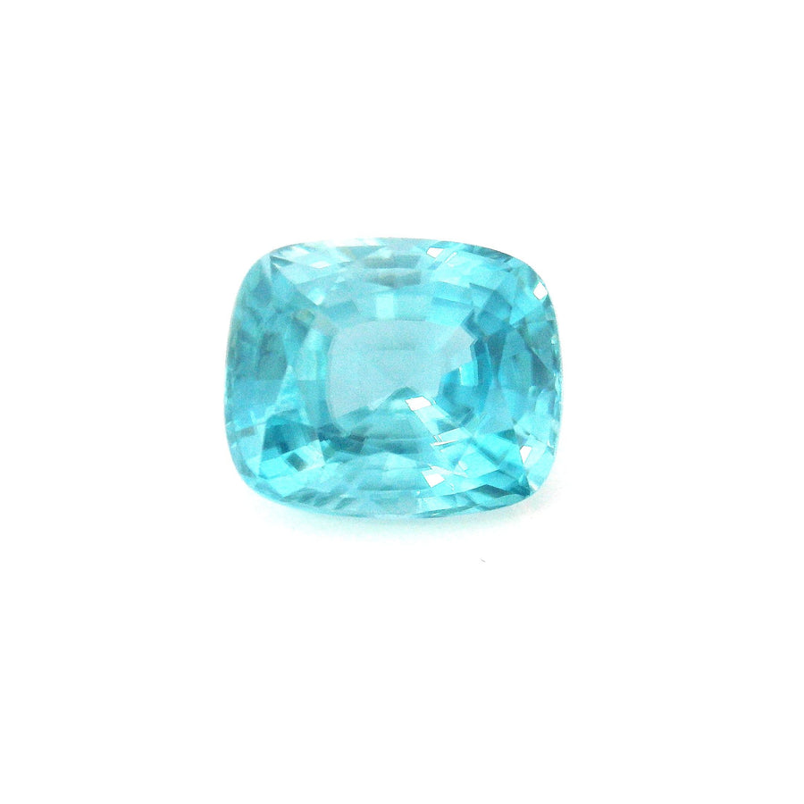 Cushion Blue Zircon 6.27ct loose gemstone
