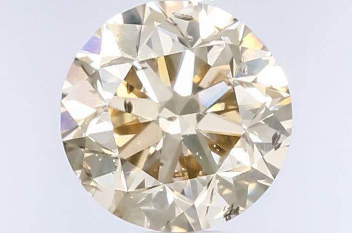 Round Fancy Light Yellow Brown Natural Diamond 0.72ct loose diamond