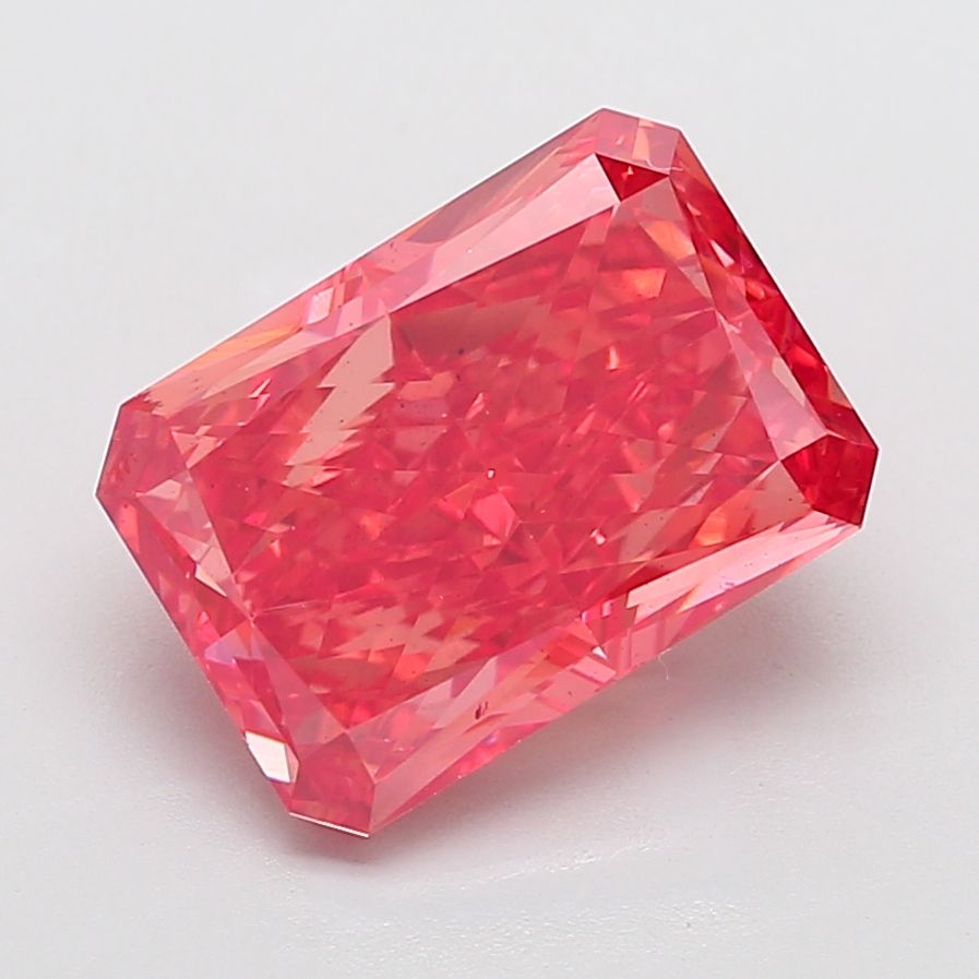 Radiant Fancy Vivid Orangey Red Lab-grown Diamond 9.01ct VS2 loose diamond