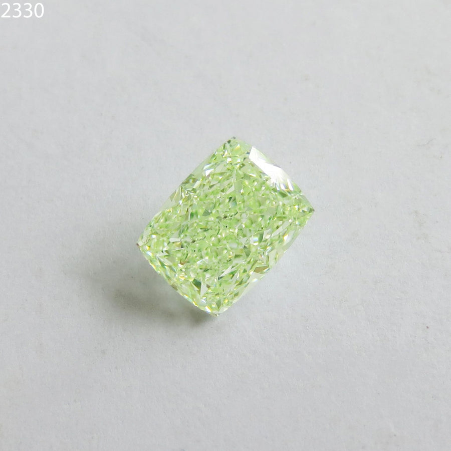 Cushion Fancy Intense Yellowish Green Natural Diamond 2.02ct SI2 loose diamond