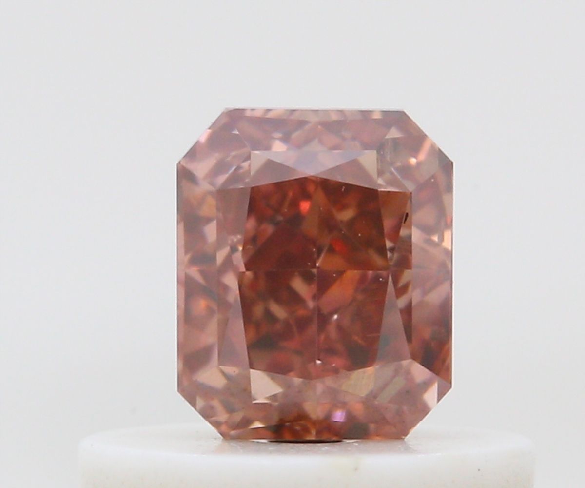 Radiant Fancy Deep Brown Pink Natural Diamond 0.41ct VS2 loose diamond