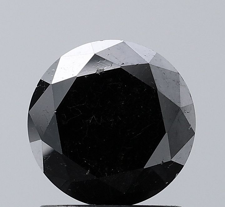 Round Black Natural Diamond 1.75ct VS1 loose diamond