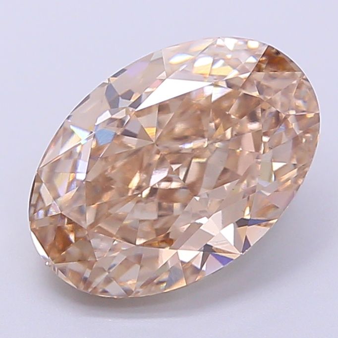 Oval Fancy Light Brown Lab-grown Diamond 2.94ct VS1 loose diamond