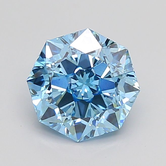 Octagonal Fancy Vivid Blue Lab-grown Diamond 2.87ct VS1 loose diamond