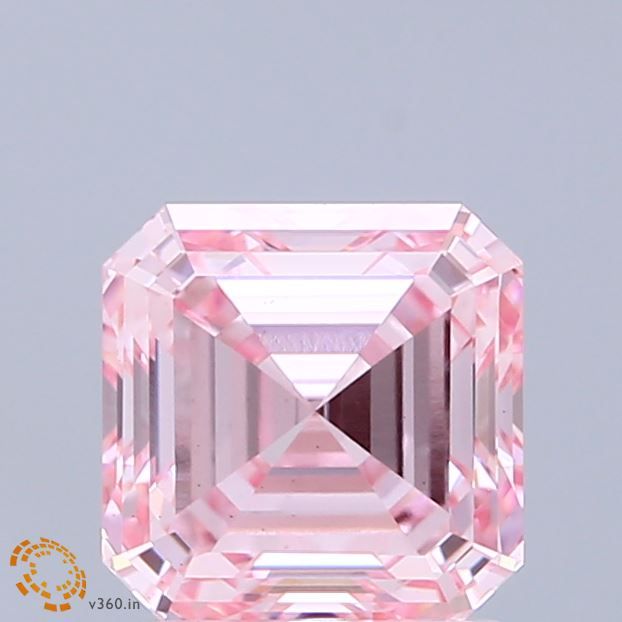 Square Emerald Fancy Intense Pink Lab-grown Diamond 2ct VS1 loose diamond