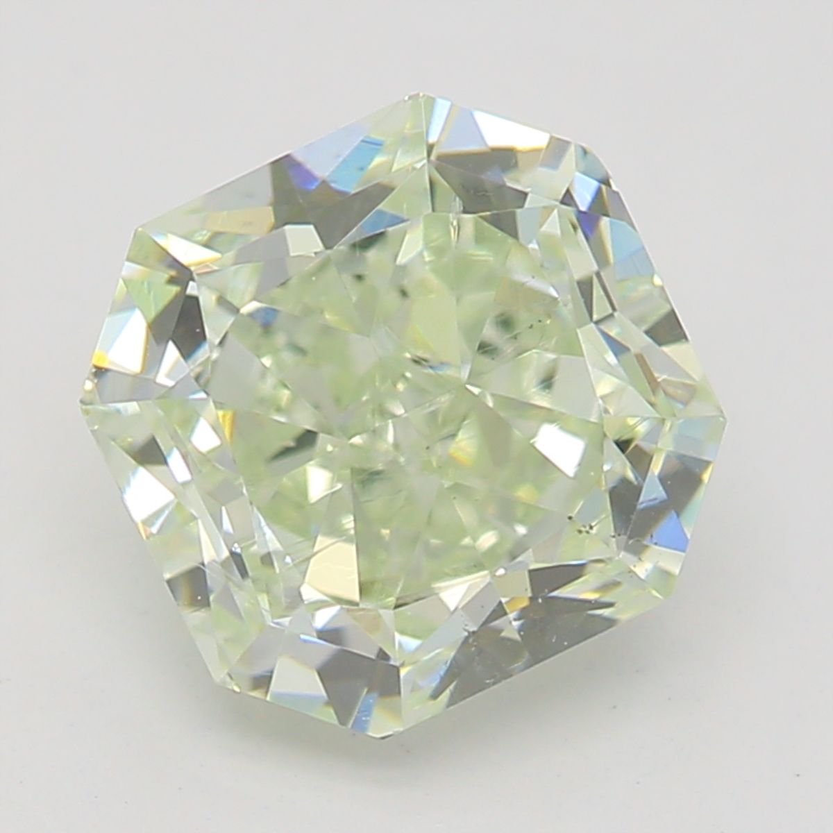 Radiant Fancy Light Green Natural Diamond 1.36ct SI1 loose diamond