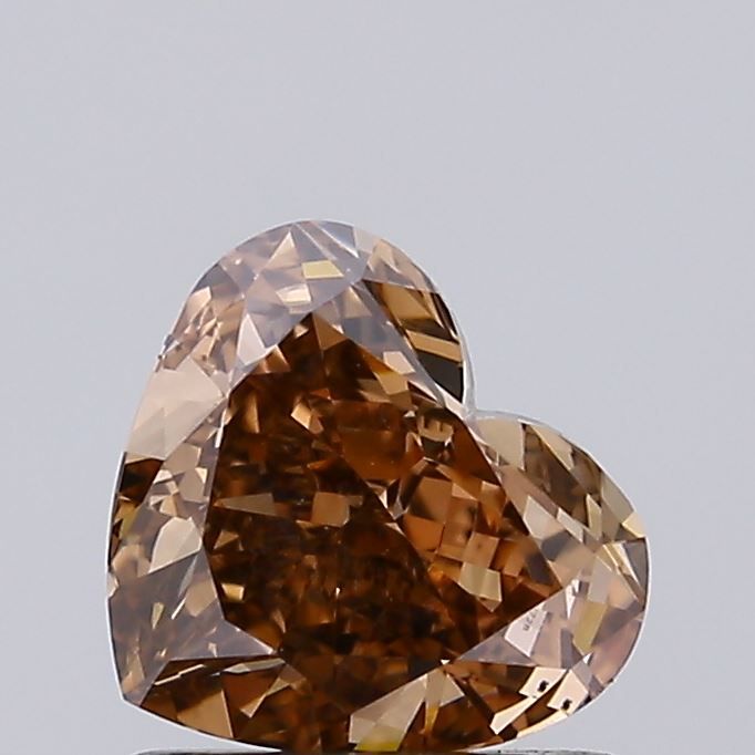 Heart Fancy Brown Lab-grown Diamond 0.95ct VVS2 loose diamond