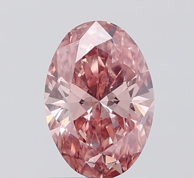 Oval Fancy Vivid Brownish Pink Lab-grown Diamond 1.06ct VS2 loose diamond