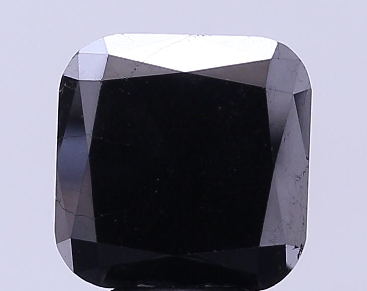 Square Radiant Black Natural Diamond 5.98ct VS1 loose diamond
