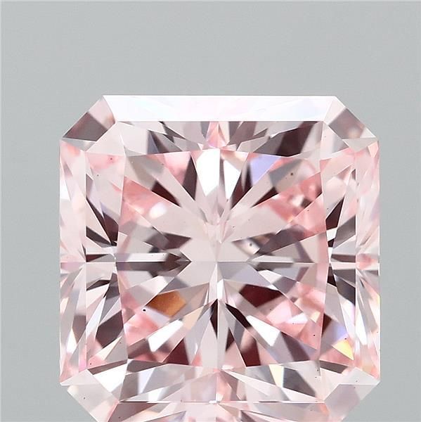 Square Radiant Fancy Intense Pink Lab-grown Diamond 2.89ct VS1 loose diamond