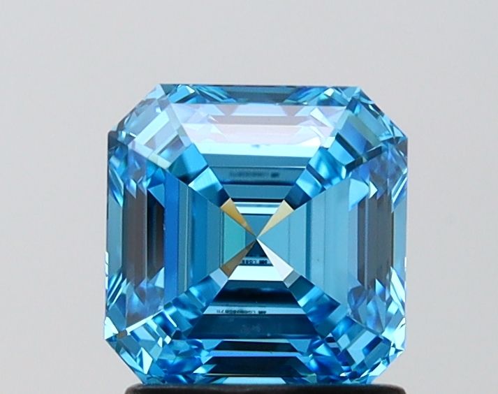 Square Emerald Fancy Vivid Blue Lab-grown Diamond 1.53ct VS1 loose diamond