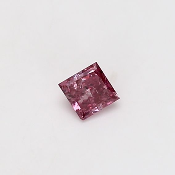 Princess Fancy Vivid Pink Natural Diamond 0.12ct loose diamond