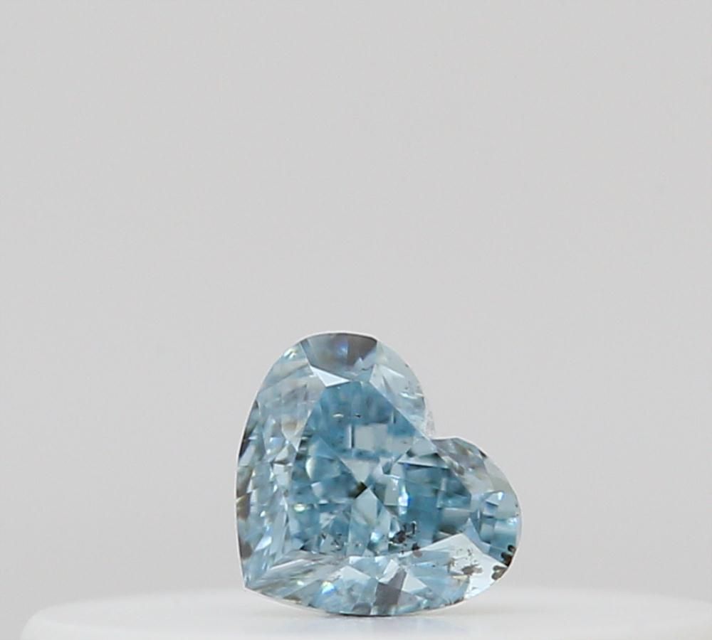 Heart Fancy Intense Green Blue Natural Diamond 0.07ct loose diamond