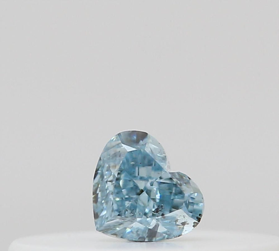 Heart Fancy Intense Green Blue Natural Diamond 0.07ct loose diamond