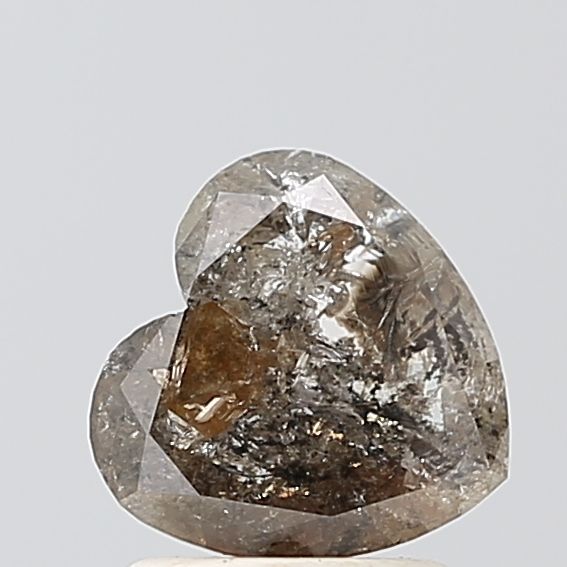 Heart Salt And Pepper Natural Diamond 1.57ct VS1 loose diamond